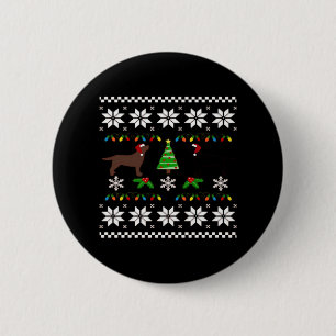 Black Labrador and Chocolate Labrador Happy Christ 2 Inch Round Button
