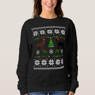 Black Labrador And Chocolate Labrador Happy Christ Sweatshirt