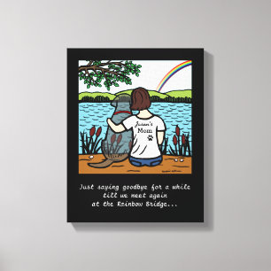 Black Labrador Angel and Mom 3 Canvas Print