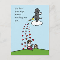 Black Labrador Angel with Love