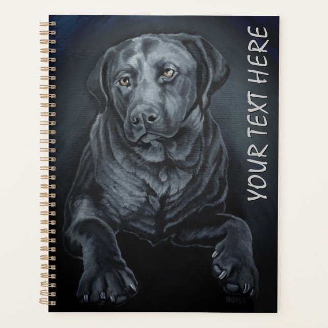 Black Labrador Art Planner Anglais Retriting Book (Devant)