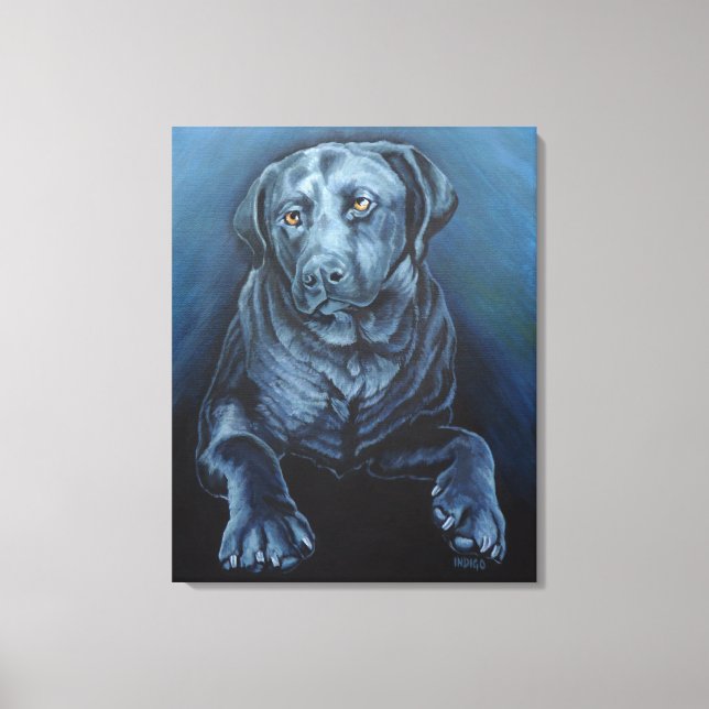 Black Labrador Art Print English Retriever Print (Front)