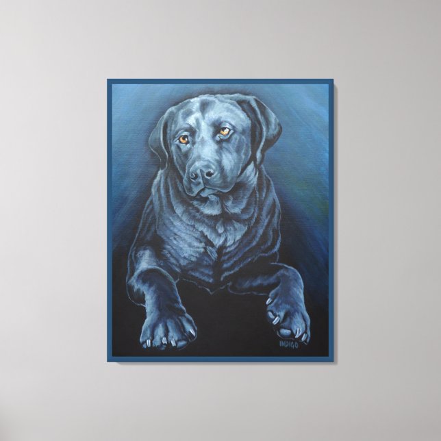 Black Labrador Art Print English Retriever Print (Front)