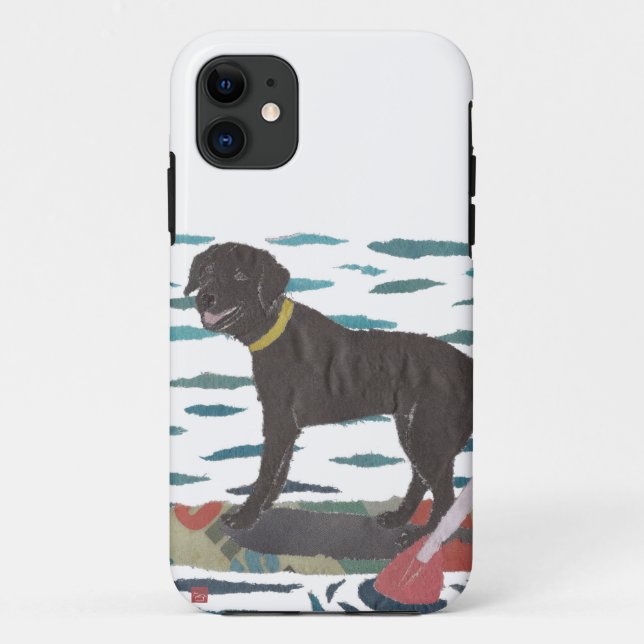 Black Labrador, Beach Dog Case-Mate iPhone Case (Back)