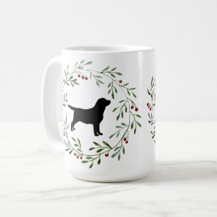 Black Labrador Christmas Elegant Retriever Dog Coffee Mug