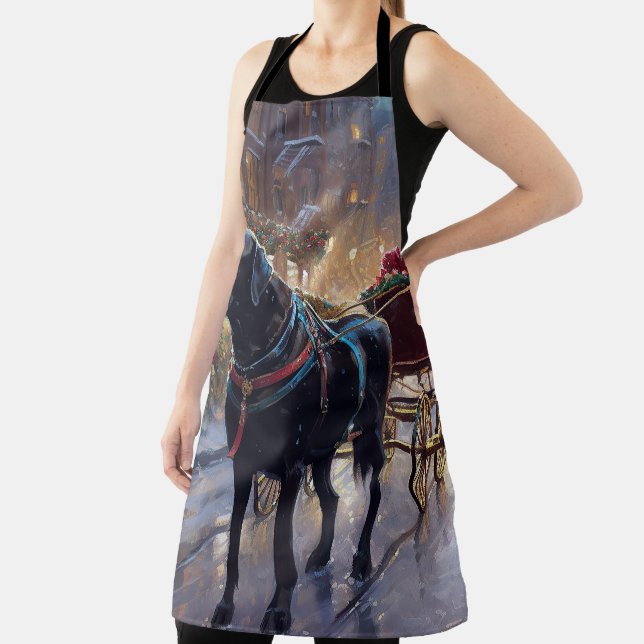 Black Labrador Christmas Festive Season  Apron (Insitu)