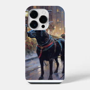 Black Labrador Christmas Festive Season  iPhone 14 Pro Case