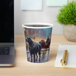 Black Labrador Christmas Festive Season Paper Cups