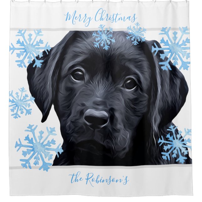 Black Labrador Christmas - Personalized Black Lab (Front)