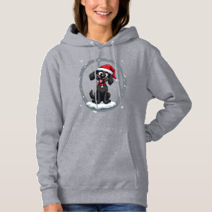 Black Labrador Christmas Santa Hat Xmas Pajama T-S Hoodie