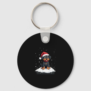 Black Labrador Christmas Santa Hat Xmas Pajama T-S Keychain