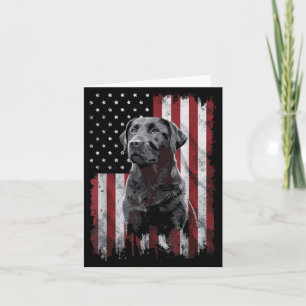 Black Labrador Dad Mom America 4th of July Card