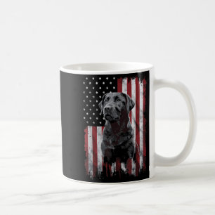 Black Labrador Dad Mom America 4th of July Coffee Mug