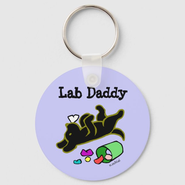 Black Labrador Daddy Keychain (Front)
