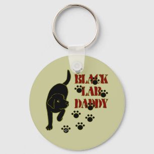 Black Labrador Daddy Keychain