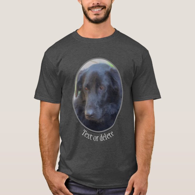 Black Labrador Dog Art Personalized T-Shirt (Front)