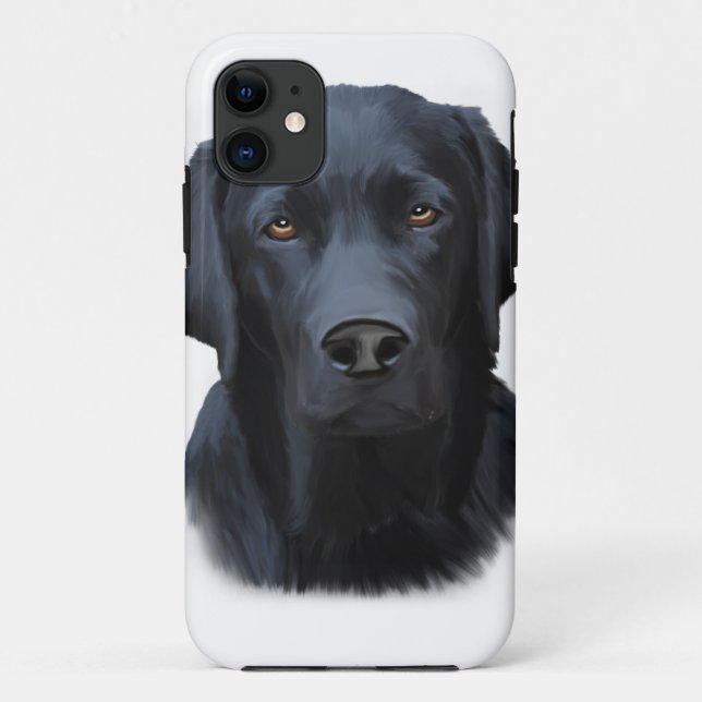 Black Labrador Dog Water Colour Art Painting Case-Mate iPhone Case (Back)