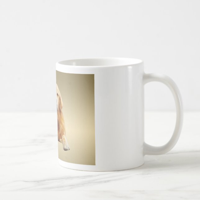 Black Labrador Dog Water Colour Art Painting Coffee Mug (Right)
