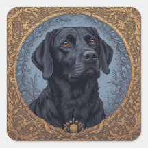 Black Labrador Elegantly Styled Portrait