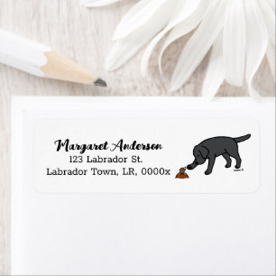 Black Labrador Friendly Adresse de retour