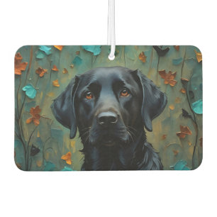 Black Labrador in Leaves Air Freshener