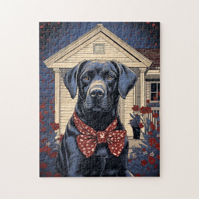 Black labrador jigsaw puzzle (Vertical)