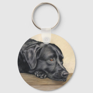 Black labrador keychain