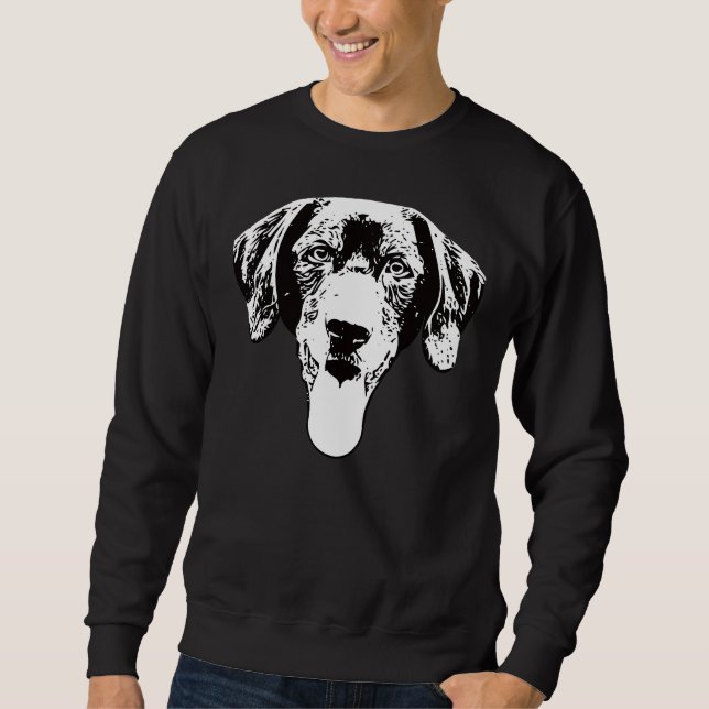 Black Labrador Lab Christmas Sweatshirt (Front)