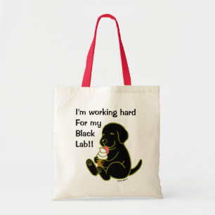 Black Labrador Licking Ice Cream Tote Bag