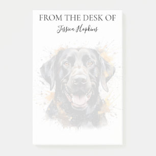 Black Labrador Lover Monogrammed Dog Post-it Notes