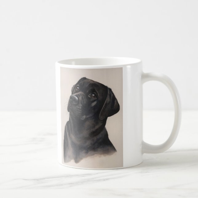 Black Labrador mug with "Woman's Best Friend" text (Right)