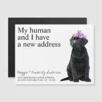 Black Labrador Nouvelle adresse Faire-part de dépl