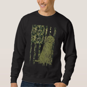 Black Labrador Owner Dog   Camouflage Usa Flag Bla Sweatshirt