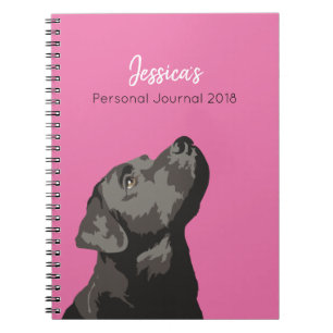 Black Labrador Personalized Journal Notebook