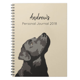 Black Labrador Personalized Journal Notebook