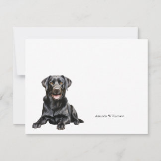 Black Labrador Personalized Note Card