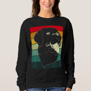 Black Labrador Pet Animal Dog Owner Retro Black Sweatshirt