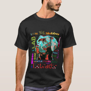 Black Labrador Pop Art Design T-Shirt