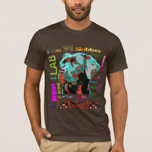 Black Labrador Pop Art Design T-Shirt
