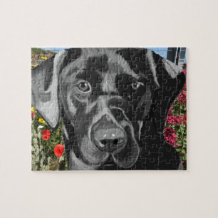 Black Labrador portrait Jigsaw Puzzle