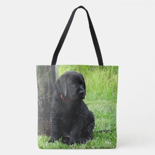 Black Labrador Puppy Dog Tote Bag