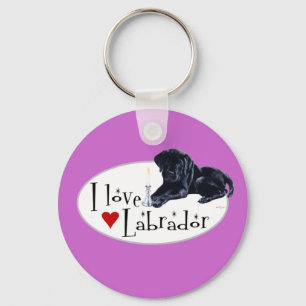 Black Labrador Puppy Keychain