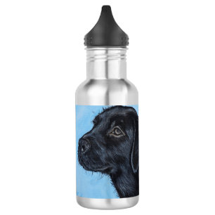 Black Labrador Puppy Painting 532 Ml Water Bottle