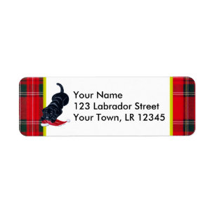 Black Labrador Puppy with Santa Hat Christmas