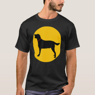 Black Labrador Red Collar On Sunset Labrador  Crew T-Shirt
