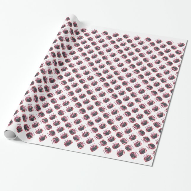 Black Labrador Retriever American Pride  Wrapping Paper (Unrolled)