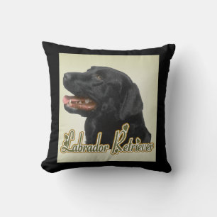 Black Labrador Retriever Art Gifts Throw Pillow