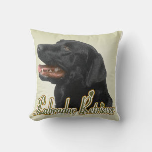 Black Labrador Retriever Art Gifts Throw Pillow