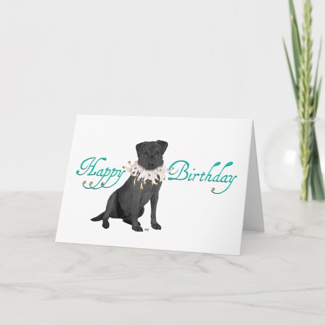 Black Labrador Retriever Birthday Card (Front)