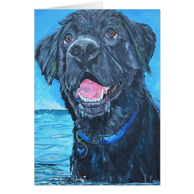 Black Labrador Retriever Card (Front)